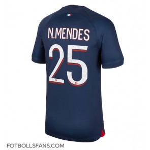 Paris Saint-Germain Nuno Mendes #25 Replika Hemmatröja 2023-24 Kortärmad